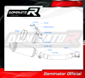 exhaust muffler DOMINATOR GP1 fits to Yamaha YZF 600 R Thundercat 1996  2006 5