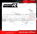 kompletny układ wydechowy z tłumikiem DOMINATOR Full System HP3 CZARNY pasujący do motocykla Yamaha MT 09 2021 - 2023 5
