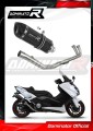 kompletny układ wydechowy z tłumikiem DOMINATOR Full System HP1 CZARNY pasujący do motocykla Yamaha XP 530 T-MAX 2012 - 2016 3