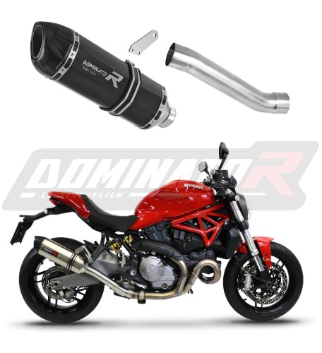 exhaust muffler DOMINATOR HP1 BLACK fits to Ducati MONSTER 821 2018  2021 3