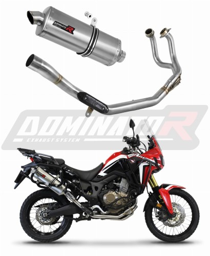 Honda CRF 1000L Africa Twin 2015 -2017 Full Exhaust System  Muffler Auspuff Sportauspuff Silencer Echappement Silencieux Scarico Scarichi Escape Collector Manifold Wydech Tłumik  P7 DOMINATOR x