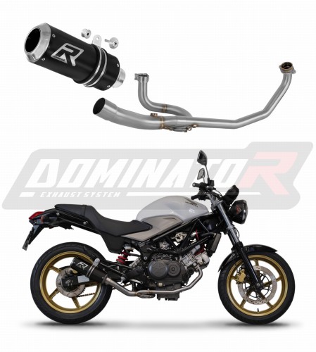 kompletny układ wydechowy z tłumikiem DOMINATOR Full System GP CZARNY pasujący do motocykla Honda VTR 250 2009 - 2015 6