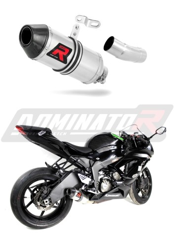 ZX6R ZX636 LOW LEVEL EXHAUST Kawasaki Muffler Auspuff Sportauspuff Silencer Echappement Silencieux Scarico Scarichi Escape Wydech Tłumik Carbon Tip HP3 2009 - 2016 Dominator  x