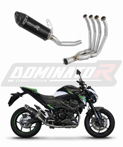 complete exhaust system with muffler DOMINATOR Full System HP8 BLACK fits to Kawasaki Z800 2013  2016 7