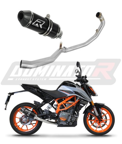kompletny układ wydechowy z tłumikiem DOMINATOR Full System HP3 CZARNY pasujący do motocykla KTM 390 Duke 2021 - 2023 5