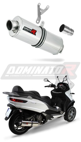 MP3 500 / LT 500 Exhaust Piaggio Muffler Auspuff Sportauspuff Silencer Echappement Silencieux Scarico Scarichi Escape Wydech Tłumik OVAL 2008 - 2020 Dominator x