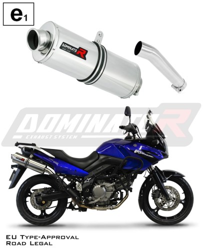 DL 650 V-STROM Exhaust SUZUKI Homologated EC Type approval  Street legal Approval Certificate Muffler Auspuff Sportauspuff Silencer Echappement Silencieux Scarico Scarichi Escape Wydech Tłumik OVAL 2004 - 2006 Dominator x