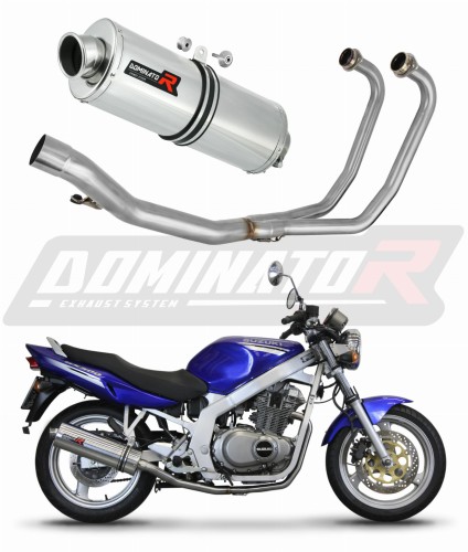 complete exhaust system with muffler DOMINATOR Full System OV fits to Suzuki GS 500E 1989  2009 7