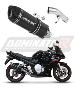 Suzuki GSXF 650 2007 - 2016 Toba de esapament HP1 NEGRU + dB killer medium