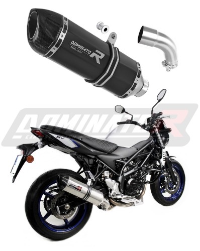 Suzuki SV 650 2016 - 2022 EXHAUST Muffler Auspuff Sportauspuff Silencer Echappement Silencieux Scarico Scarichi Escape Wydech Tłumik HP1 BLACK Dominator Exhaust System x