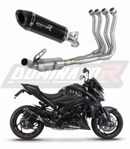 complete exhaust system with muffler DOMINATOR Full System HP8 BLACK fits to Suzuki GSXS 1000 / F 2015  2020 6