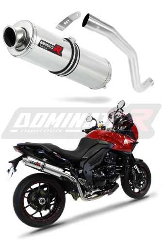 Tiger Sport 1050 EXHAUST Triumph Muffler Auspuff Sportauspuff Silencer Echappement Silencieux Scarico Scarichi Escape Wydech Tłumik ROUND 2013 - 2015 DOMINATOR x