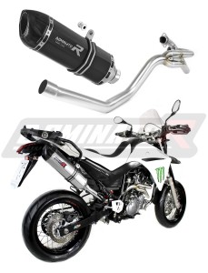 Yamaha XT 660 X 2004 - 2016 side manifold 2 in 1 Exhaust Silencer Muffler HP1 BLACK + dB killer medium