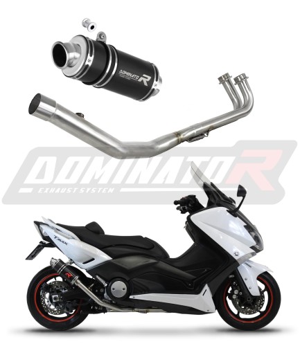 Yamaha XP 530 T-MAX 2012 -2016 Full Exhaust System  Muffler Auspuff Sportauspuff Silencer Echappement Silencieux Scarico Scarichi Escape Collector Manifold Wydech Tłumik GP1 BLACK  DOMINATOR x