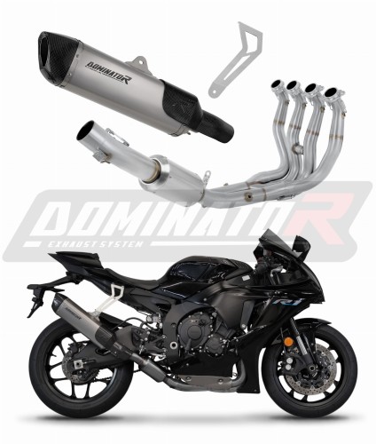 complete exhaust system with muffler DOMINATOR Full System titanium HP6 fits to Yamaha YZF R1 1000 RN65 2020  2022 6