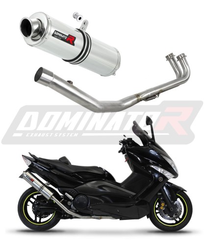 complete exhaust system with muffler DOMINATOR Full System ROUND fits to Yamaha TMAX 500 2008  2011 6