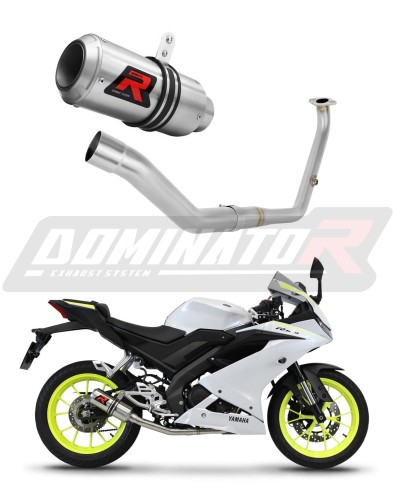 Yamaha YZF R125 2021 - 2022 EXHAUST Collector Manifold Full System Muffler Auspuff Sportauspuff Silencer Echappement Silencieux Scarico Scarichi Escape Wydech Tłumik GP Dominator Exhaust System x
