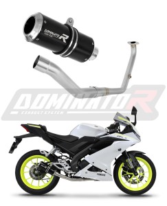 Yamaha YZF R125 2021 - 2023 Full Exhaust System Collector Silencer GP BLACK + dB killer medium