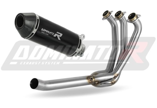 Yamaha XSR 900 2022 - 2023 Full Exhaust System  Muffler Auspuff Sportauspuff Silencer Echappement Silencieux Scarico Scarichi Escape Collector Manifold Wydech Tłumik HP3 BLACK Low Level  DOMINATOR x