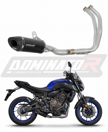 complete exhaust system with muffler DOMINATOR Full System HP8 BLACK fits to Yamaha MT 07 2014  2020 7