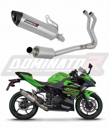 kompletny układ wydechowy z tłumikiem DOMINATOR Full System HP8 pasujący do motocykla Kawasaki NINJA 400 2018 - 2022 7