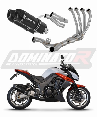 complete exhaust system with muffler DOMINATOR Full System HP1 BLACK fits to Kawasaki Z1000 2014  2016 7