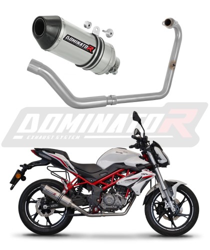 complete exhaust system with muffler DOMINATOR Full System HP3 fits to Benelli BN 125 2018  2023 6
