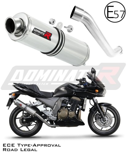 exhaust muffler DOMINATOR homologated road legal ROUND fits to Kawasaki Z750 2004  2006 6