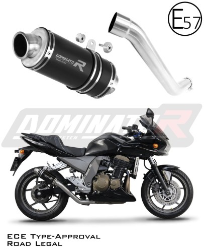 exhaust muffler DOMINATOR homologated road legal GP1 BLACK fits to Kawasaki Z750 2004  2006 6