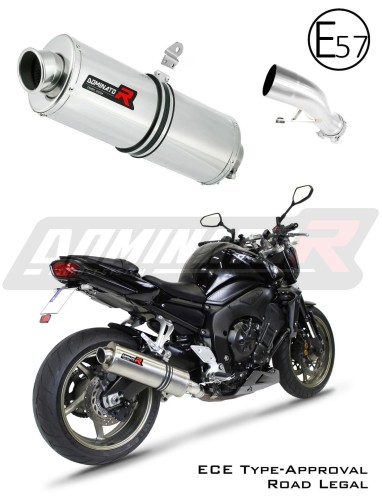exhaust muffler DOMINATOR homologated road legal OVAL fits to YAMAHA FZ1 1000 FAZER 2006  2015 8