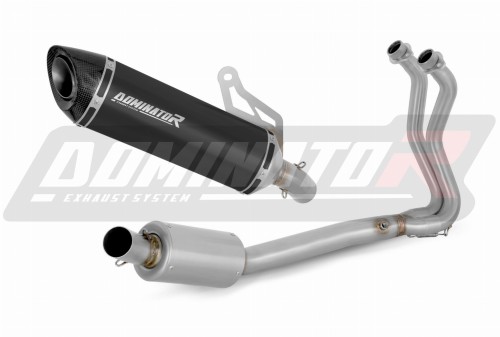 complete exhaust system with muffler DOMINATOR Full System HP8 BLACK fits to Kawasaki Z400 2018  2023