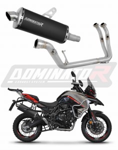 Benelli TRK 702 / TRK 702X 2023 - 2024 Sistem complet cu colector si toba de esapament P7 NEGRU + dB killer