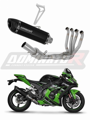 ZX-10R EXHAUST Collector Manifold Full System Muffler Auspuff Sportauspuff Silencer Echappement Silencieux Scarico Scarichi Escape Wydech Tłumik HP5  BLACK Dominator Exhaust System X
