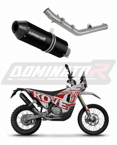 exhaust muffler DOMINATOR MX2 BLACK fits to Kove 450 RALLY 2023  2025