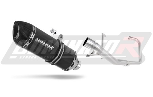 complete exhaust system with muffler DOMINATOR Full System HP1 BLACK fits to Yamaha YBR 125 2000  2008
