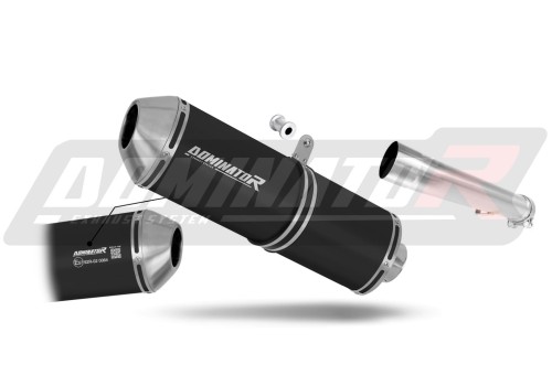 exhaust muffler DOMINATOR homologated road legal OVR BLACK fits to Yamaha FZS FAZER 1000 2001  2005