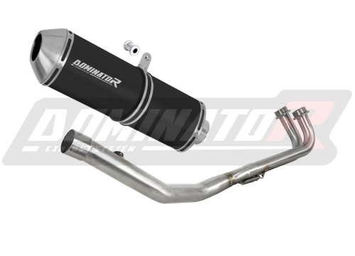 complete exhaust system with muffler DOMINATOR Full System OVR BLACK fits to Yamaha XP 530 TMAX 2012  2016
