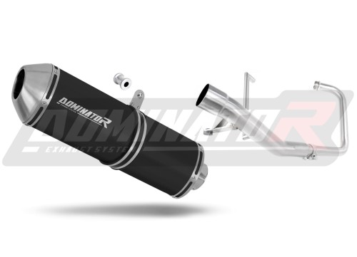 kompletny układ wydechowy z tłumikiem DOMINATOR Full System OVR CZARNY pasujący do motocykla Yamaha YBR 125 2009 - 2018