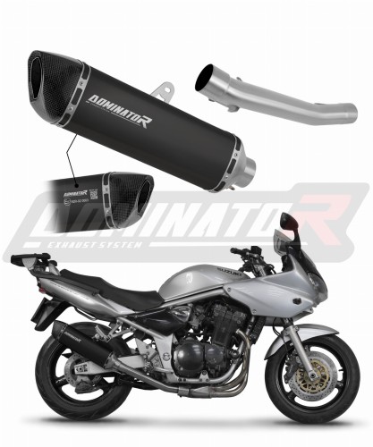 exhaust muffler DOMINATOR homologated road legal HP6 BLACK fits to Suzuki GSF BANDIT 1200 2001  2005