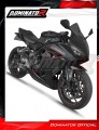 Honda CB 650 R / E-Clutch 2024 - 2025 Collector Manifold Full Exhaust System Muffler Auspuff Sportauspuff Silencer Echappement Silencieux Scarico Scarichi Escape Wydech Tłumik HP8 BLACK Dominator Exhaust System 5