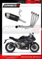 complete exhaust system with muffler DOMINATOR Full System S6 BLACK fits to Honda CB 650 R 2019  2023 2