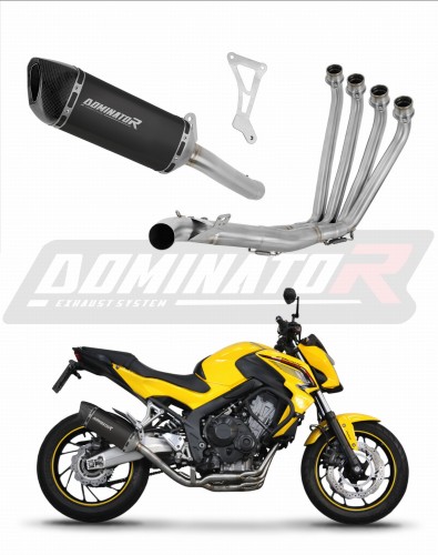 complete exhaust system with muffler DOMINATOR Full System HP6 BLACK fits to Honda CBR 650 F 2014  2018