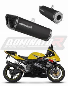 Suzuki GSXR 1000 K1 - K4 2001 - 2004 Toba de esapament HP6 NEGRU + dB killer
