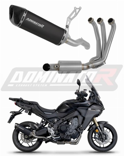 complete exhaust system with muffler DOMINATOR Full System HP6 BLACK EX fits to Yamaha Tracer 9 / GT 2025  2026