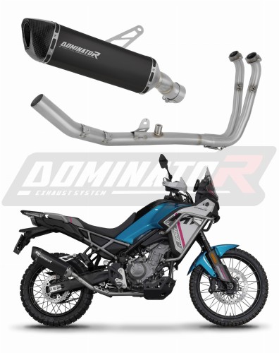 complete exhaust system with muffler DOMINATOR Full System HP6 BLACK fits to CF MOTO 450 MT 2024  2026 5
