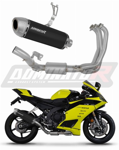 kompletny układ wydechowy z tłumikiem DOMINATOR Full System S6 CZARNY pasujący do motocykla Yamaha YZF R9 2025
