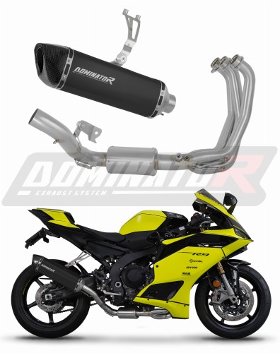 kompletny układ wydechowy z tłumikiem DOMINATOR Full System HP6 CZARNY pasujący do motocykla Yamaha YZF R9 2025
