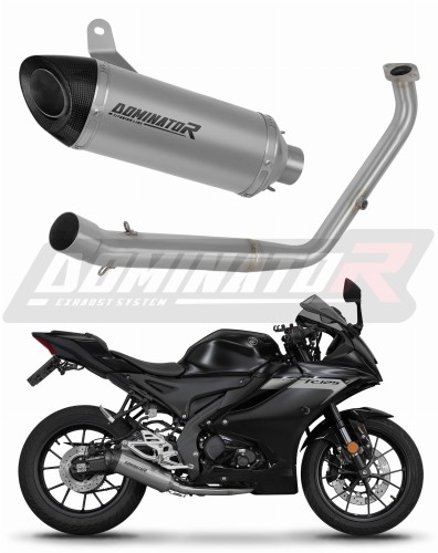 kompletny układ wydechowy z tłumikiem DOMINATOR Full System Tytanowy HP8 pasujący do motocykla Yamaha YZF R125 2021 - 2024