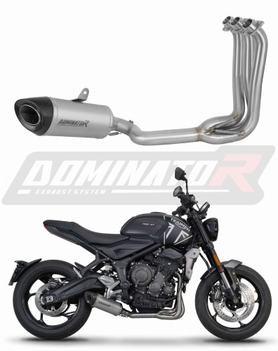Triumph Trident 660 2021 2024 Full System Motorcycle Muffler Auspuff Sportauspuff Silencer Echappement Silencieux Scarico Scarichi Escape Wydech Tłumik Titanium HP8 Tytanowy Dominator Exhaust System x