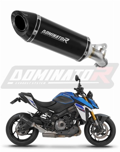 Suzuki GSX-S 1000 1000 GT 950 2025 Motorcycle Muffler Auspuff Sportauspuff Silencer Echappement Silencieux Scarico Scarichi Escape Wydech Tłumik BLACK Noir Negro Nero Schwarz Svart Negru HP8 Dominator Exhaust System x